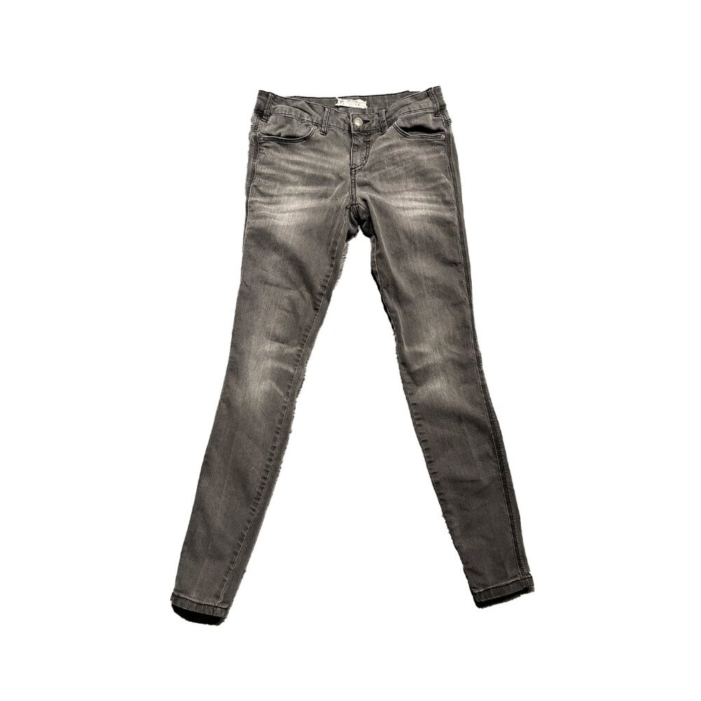 Free People Women's Dark Grey Skinny Jeans Size Tag Sz. 26 Act. 28" Faded Wash